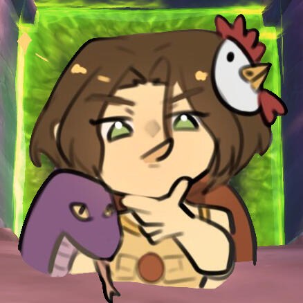 Demiurge's Top Archon A boy with brown hair and green eyes, wearing a chicken hat, in anime style.